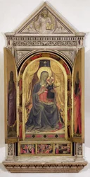Le Triptyque des Linaiuoli (avec volets ouverts) : La Vierge et l