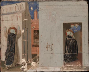 La vision du pape Innocent III ; Saints Pierre et Paul apparaissant à Saint Dominique
