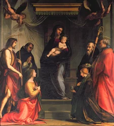 Madone et Enfant avec des Saints