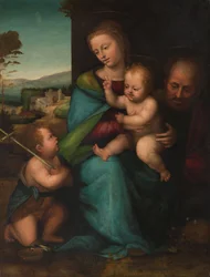La Sainte Famille avec saint Jean-Baptiste, vers 1505-1515 (huile sur panneau)