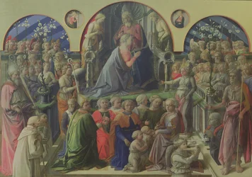 Couronnement de la Vierge avec des saints et des anges, 1441-47