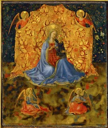 Madone et anges (peinture sur toile)