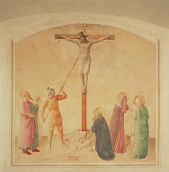 Crucifixion, le porteur de lance, vers 1438-45