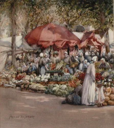 Jour de marché, nord de la France c.1910
