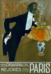« Les meilleures cigarettes sont celles de Paris », 20e siècle (affiche)