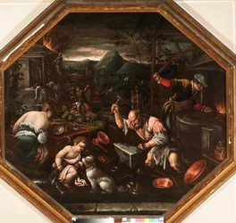 Allégorie du feu Peinture de Francesco da Ponte dit Francesco Bassano (1549-1592) Gênes, Musei di Strada Nuova