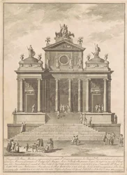 La Prima Macchina pour la Chinea de 1785: Le Temple de Jupiter commencé par Tarquin l
