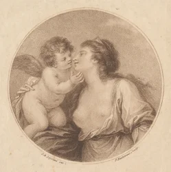 Sappho embrassant l