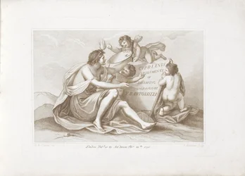 Page de titre avec personnification de la peinture