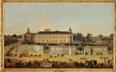 Les invités arrivant au palais d