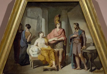 Alexandre cédant sa maîtresse Campaspe à Apelles, par Francesco Coghetti (1804-1875)