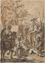 Alexandre le Grand devant le cadavre de Darius