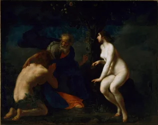 Adam et Ève Peinture par Francesco Furini