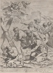 Saint André priant devant un crucifix