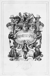 Les Fiancés, page de titre de Francesco Gonin (1808-1889) pour l