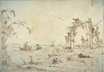 Capriccio avec une rafale sur la lagune