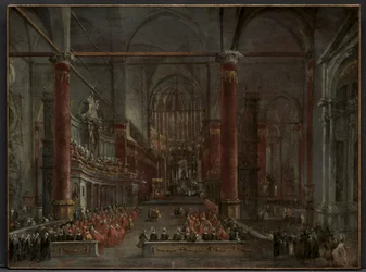 Cérémonie pontificale dans SS. Giovanni e Paolo, Venise, 1782