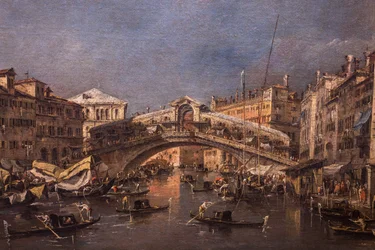 Le pont du Rialto à Venise,1760 (huile sur toile)