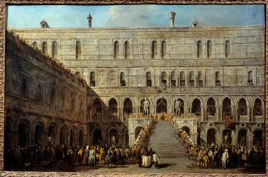 Le couronnement du doge de Venise sur l