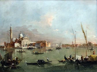 Venise : San Giorgio Maggiore avec la Giudecca et la Zitelle par Francesco Guardi