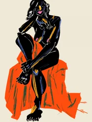 Figure nue pensive