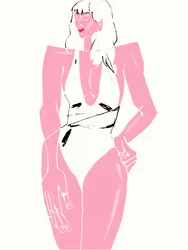 Illustration de mode rose