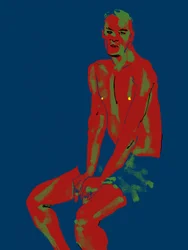 Figure masculine de style Pop Art