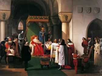 Filippo Maria Visconti, Duc de Milan rend la couronne aux Rois d