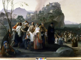 Francesco Hayez (1791 - 1882) : Les réfugiés de Parga (1826 - 1831) (épisode de l