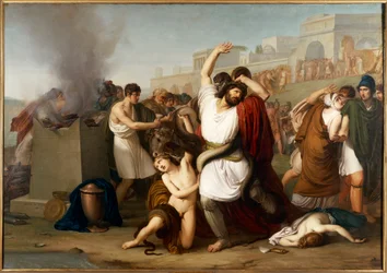 Peinture du prêtre troyen Laocoon à Milan
