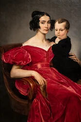 Portrait de la Comtesse Teresa Zumali Marisili et de son fils Giuseppe