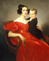 Portrait de Teresa Zumali Marsili avec son fils Giuseppe