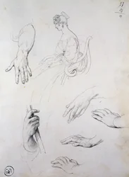 Étude pour le portrait de Cristina Trivulzio Belgiojoso