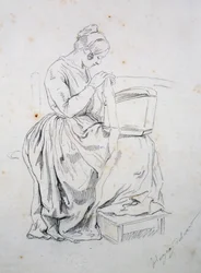 Étude pour le portrait de sa femme
