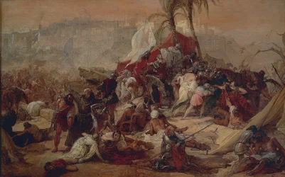 La soif des premiers croisés souffrant à Jérusalem, par Francesco Hayez