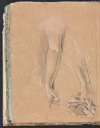 Carnet de croquis de Vérone: Bras et mains avec draperie page 78