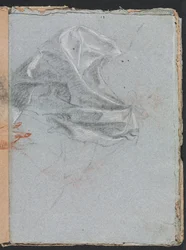 Carnet de croquis de Vérone : étude de draperie page 37, 1760