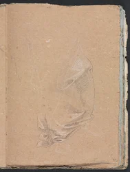 Carnet de croquis de Vérone : Étude de draperie page 57, 1760