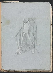 Carnet de croquis de Vérone : Draperie avec pied (page 83)