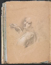 Carnet de croquis de Vérone : nu féminin regardant par-dessus l