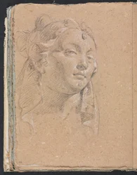 Carnet de croquis de Vérone : Tête de femme (page 58)