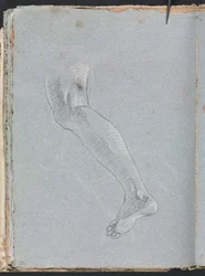 Carnet de croquis de Vérone : Jambe gauche (page 28)