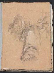 Carnet de croquis de Vérone : Soldats page 73, 1760