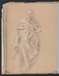 Carnet de croquis de Vérone : moine debout (page 52)