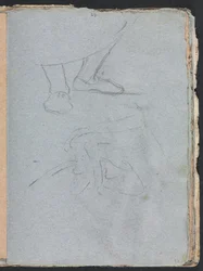 Carnet de croquis de Vérone : Étude de pieds page 53, 1760