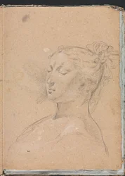 Carnet de croquis de Vérone : Femme aux yeux fermés (page 15)