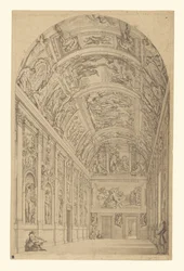Vue de la galerie Farnèse, Rome