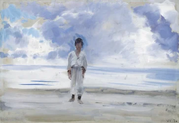 Garçon sur le rivage