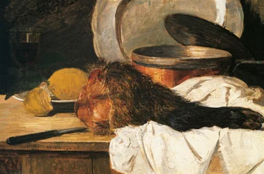 Nature morte avec une patte de sanglier