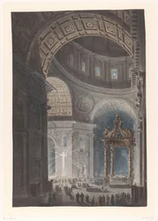 Illumination de la Sainte Croix dans la basilique Saint-Pierre